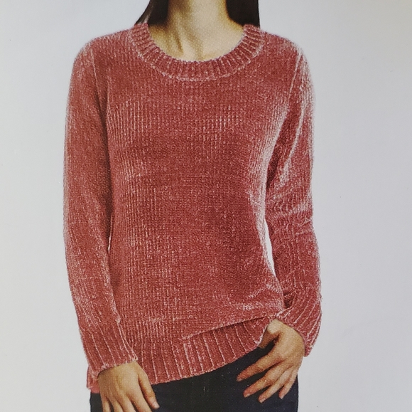 Misty Rose Chenille Sweater 